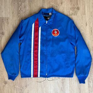 Vintage Crown Nylon Windbreaker Jacket Good Sam Club Blue Medium Retro Lined
